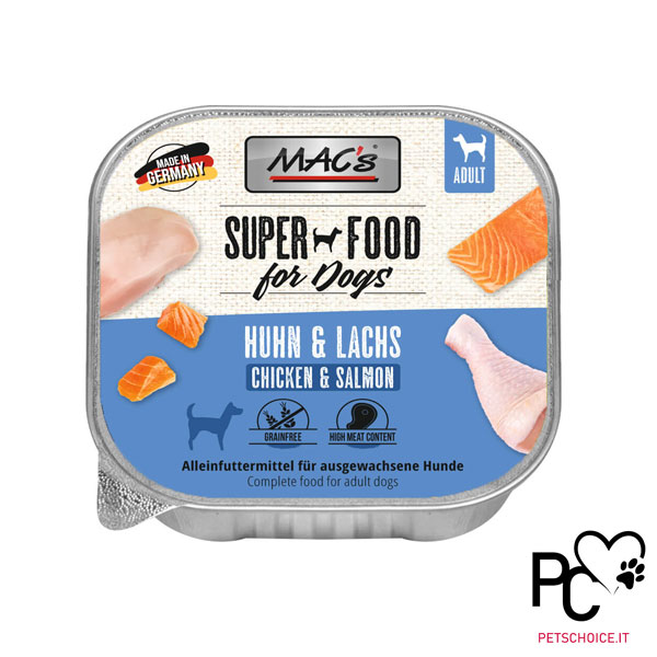 MAC'S UMIDO CANE GRAIN FREE - SALMONE E POLLO - 150 gr