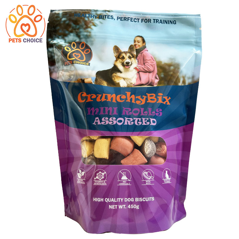 Dog Biscuits PetsChoice CrunchyBix Mini Rolls Assorted 450g.