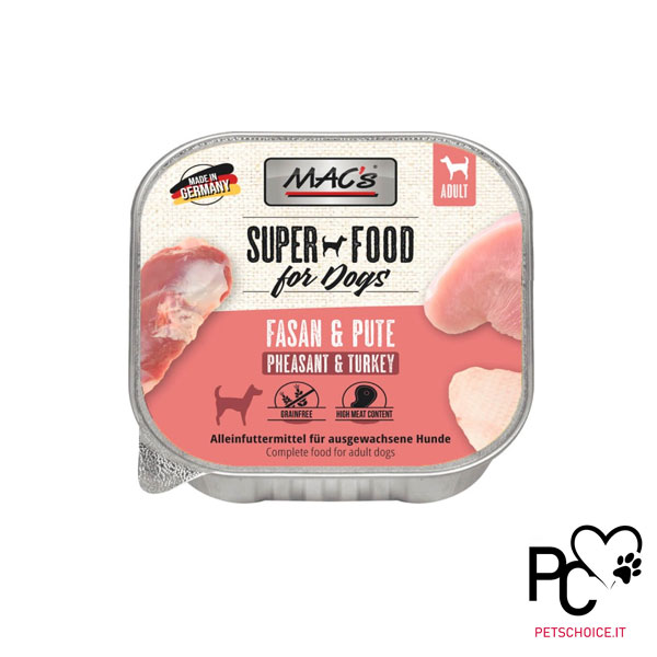 MAC'S UMIDO CANE GRAIN FREE - FAGIANO E TACCHINO 150g