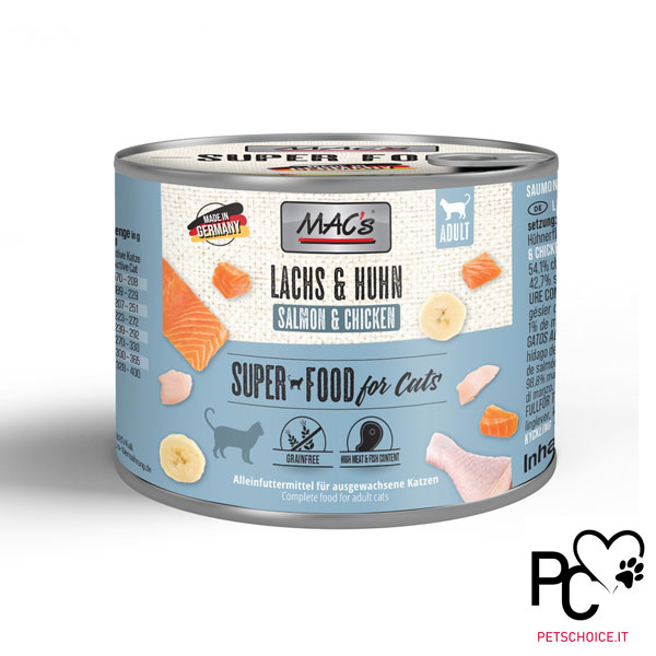 MAC'S MOIST CAT GRAIN FREE - SALMON AND CHICKEN - 200GR