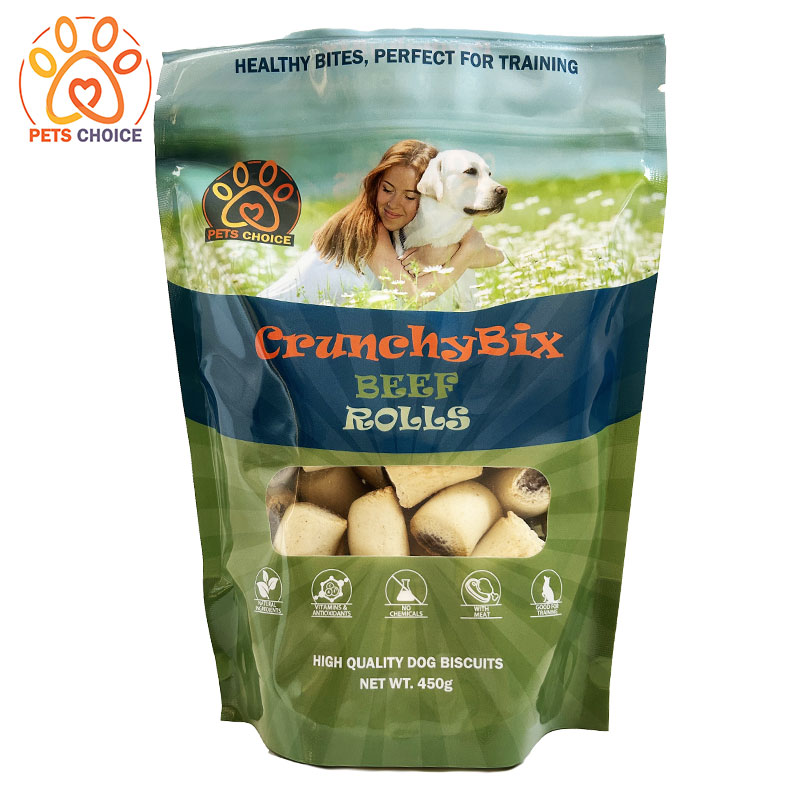 Dog Biscuits PetsChoice CrunchyBix Beef Rolls 450g.